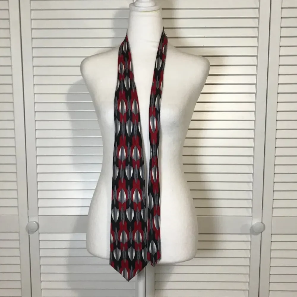 Carlo Palazzi Studio Hand Made Silk Multicolor Wide Classic Mens Necktie 59”